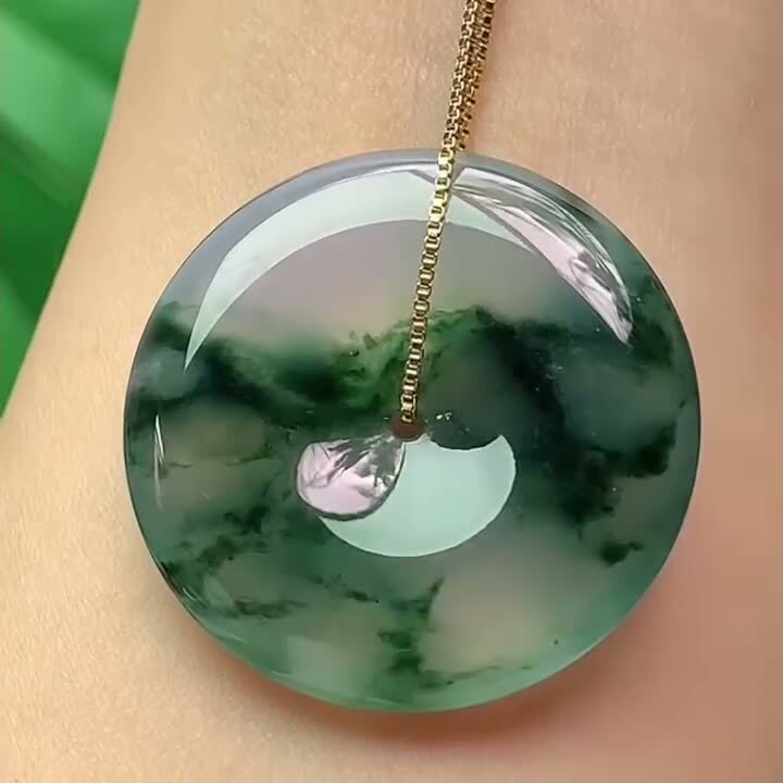 翡翠平安扣 (32.2mm直徑),天然翡翠A玉, 緬甸玉, Jade, Jadeite