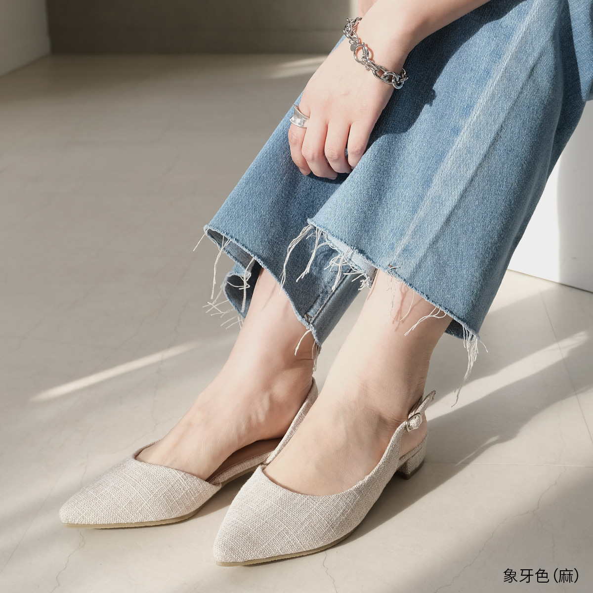 初戀浪漫 後繫帶穆勒跟鞋【CX3018】