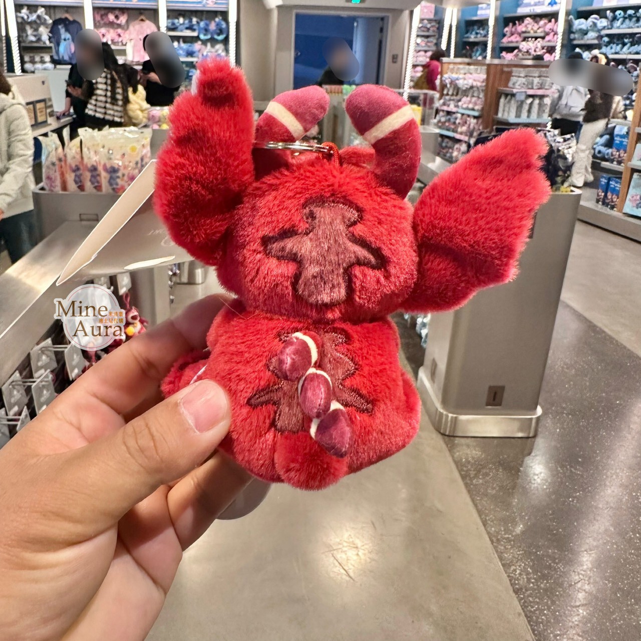 紅色 勒羅伊 史迪奇 Stitch 絨毛 鑰匙圈 吊飾 星際寶貝 Lilo & Stitch -上海迪士尼樂園