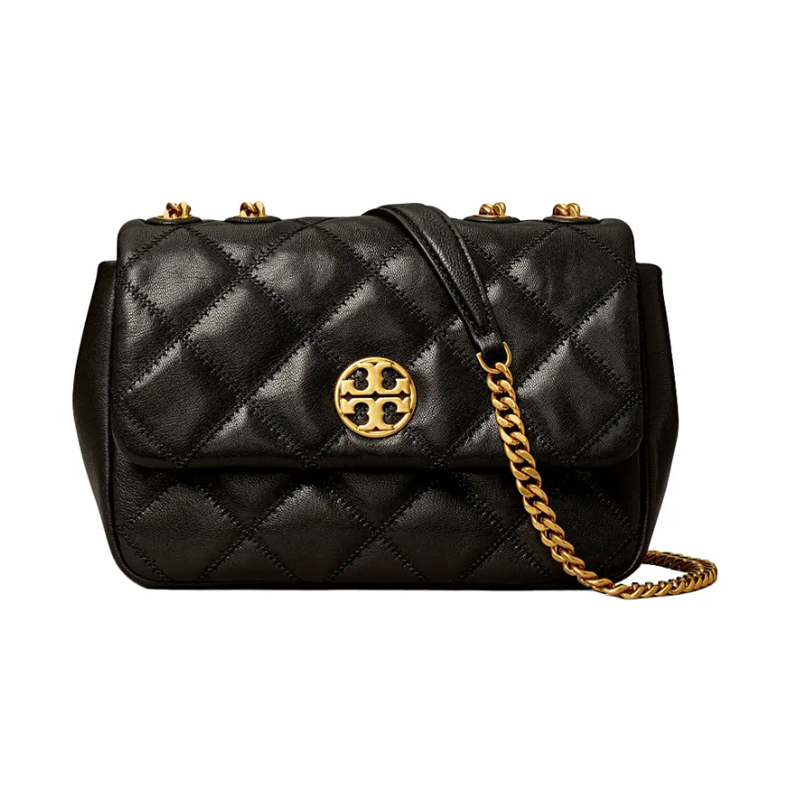[S] TORY BURCH WILLA SHOULDER BAG,BLACK, 148244-001 (STB410)