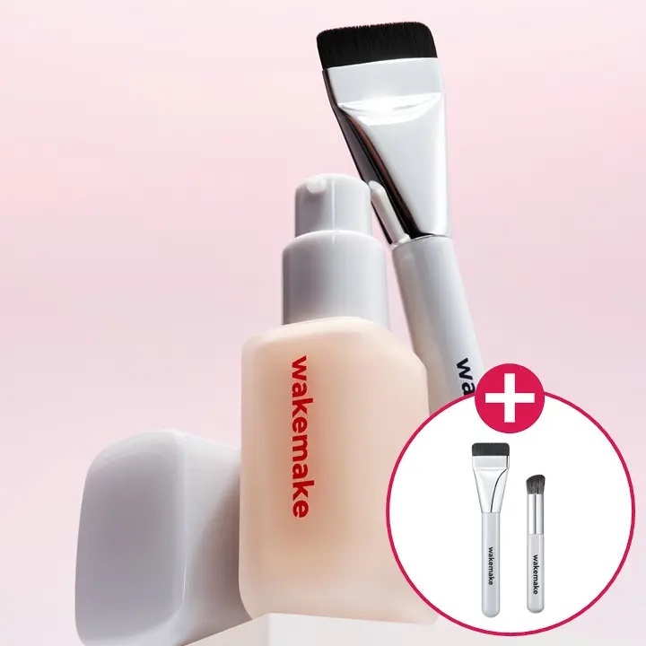 《Olive young連線》WAKEMAKE Seamless Wear Foundation 30ml set with brush