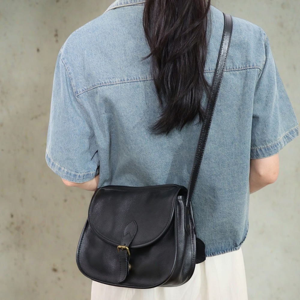 包包 馬鞍包 女生包包 真皮包包 復古小包 側背包 單肩包 英倫風包包 貝殼包 通勤包 日常包包 小包包 牛皮包包278