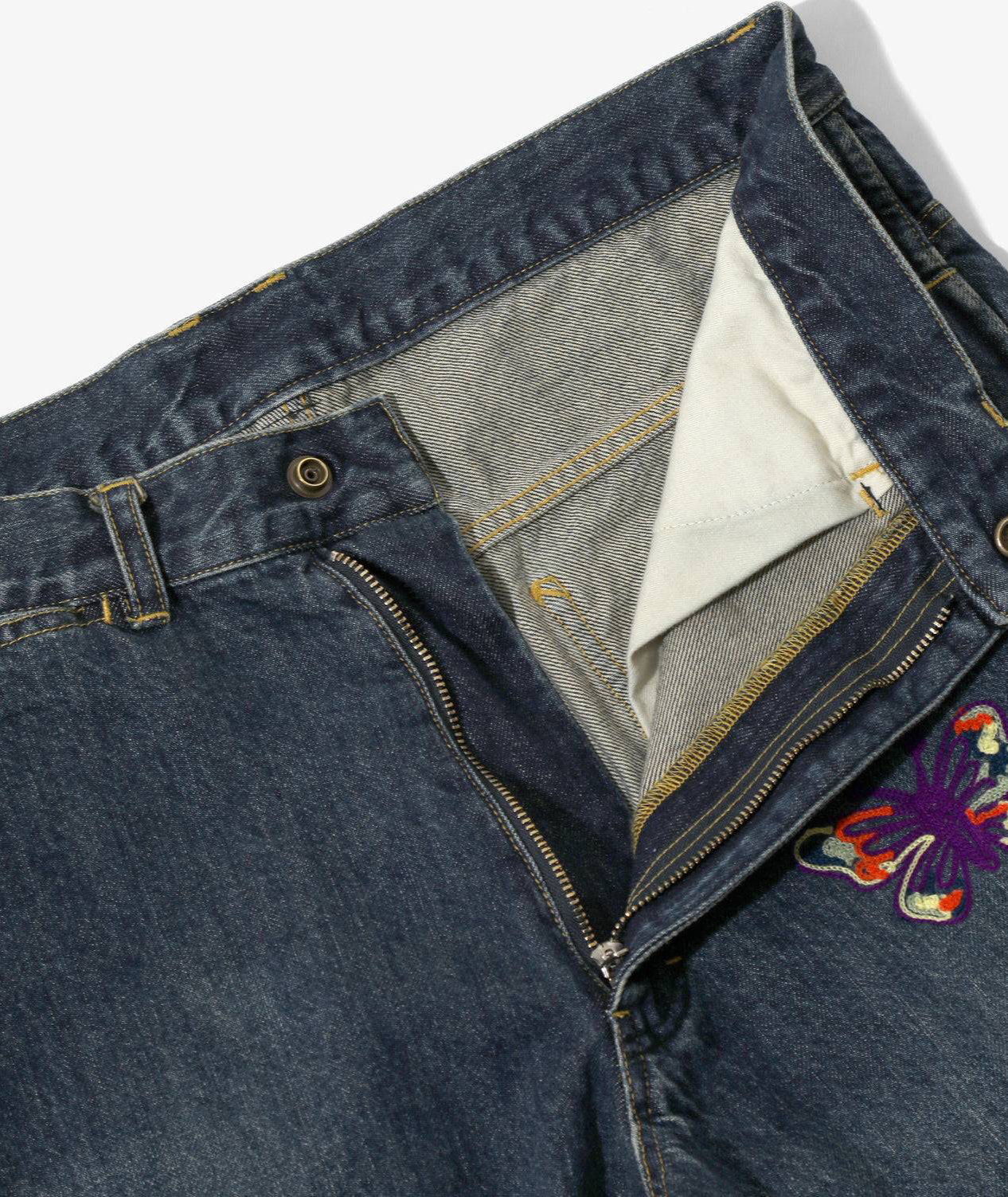 NEEDLES】PAPILLON EMB. STRAIGHT JEAN