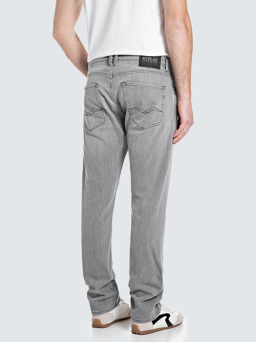 ROCCO 灰色舒適寬鬆丹寧牛仔褲