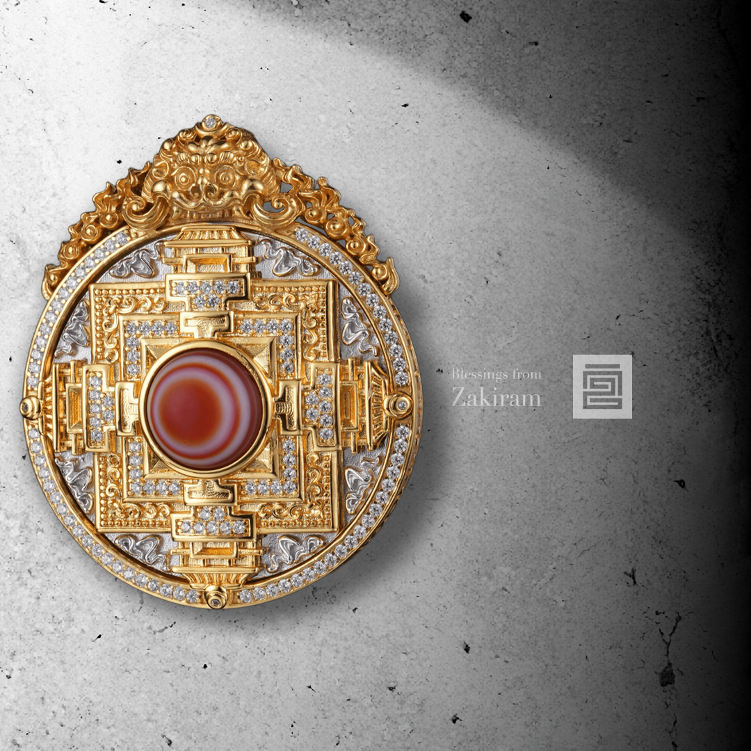 925銀 羊板眼天珠 壇城 吊墜