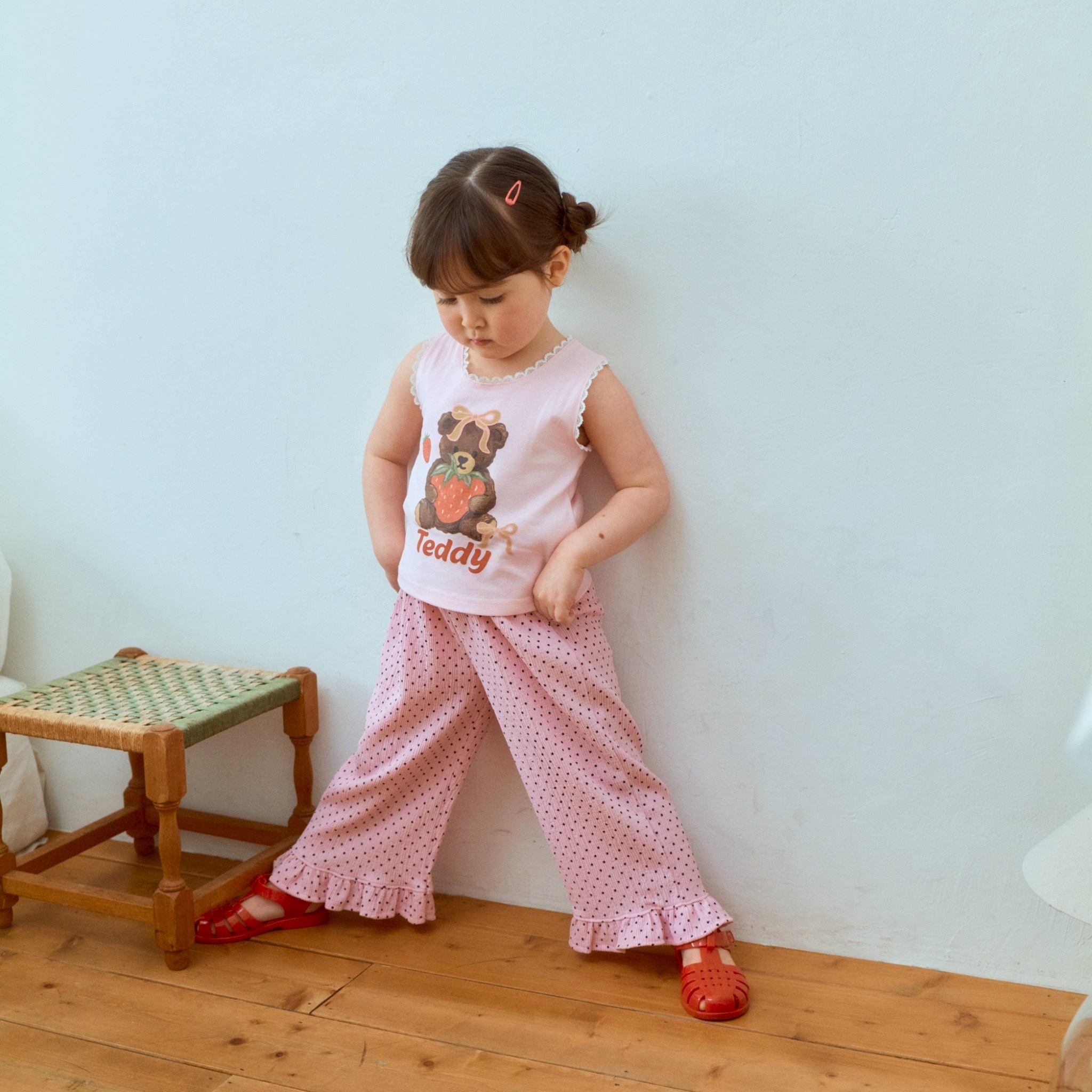 點點荷葉長褲（彈性好穿脫）