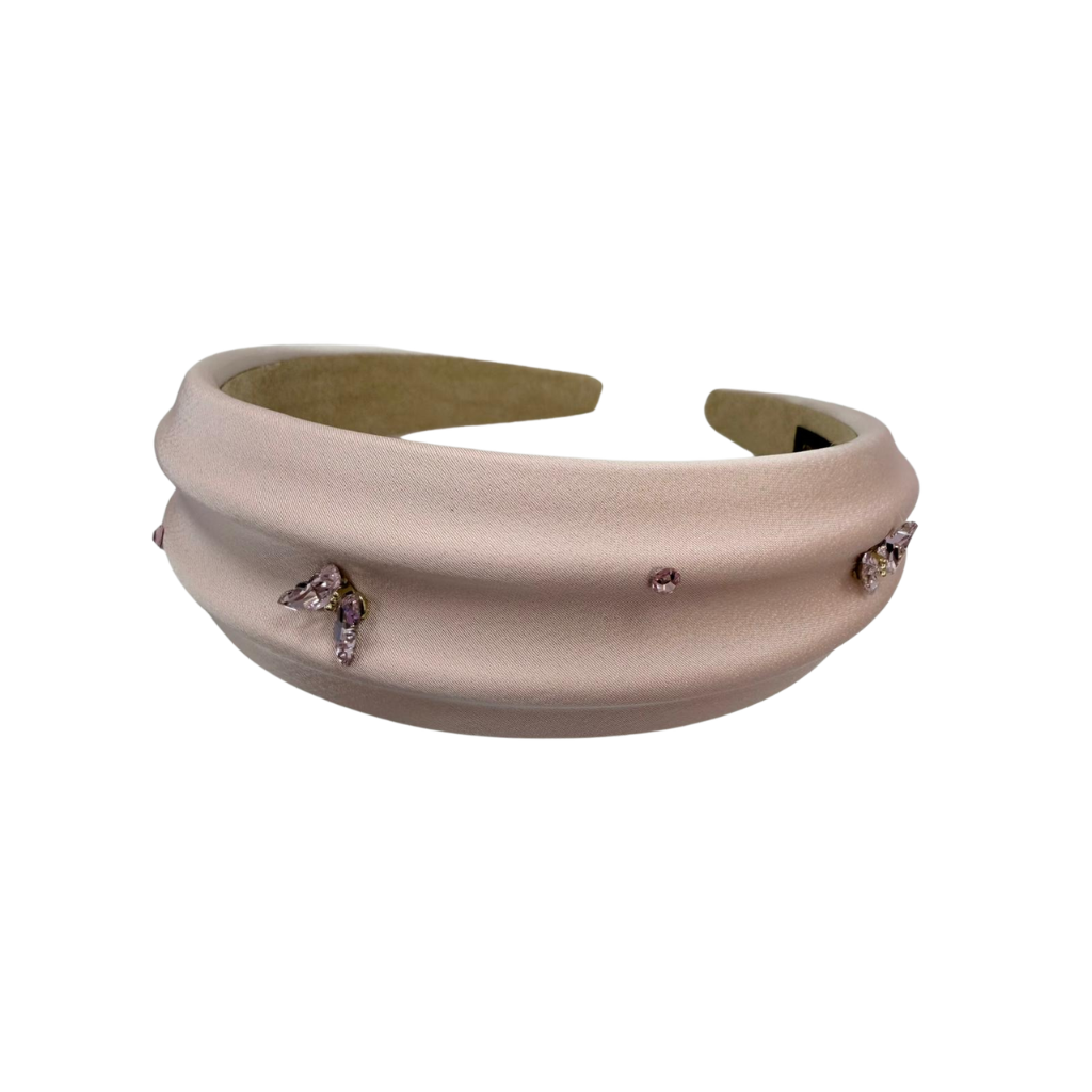 AUS-JJG0322-225 粉色施華洛水晶手工髮箍 (B9)