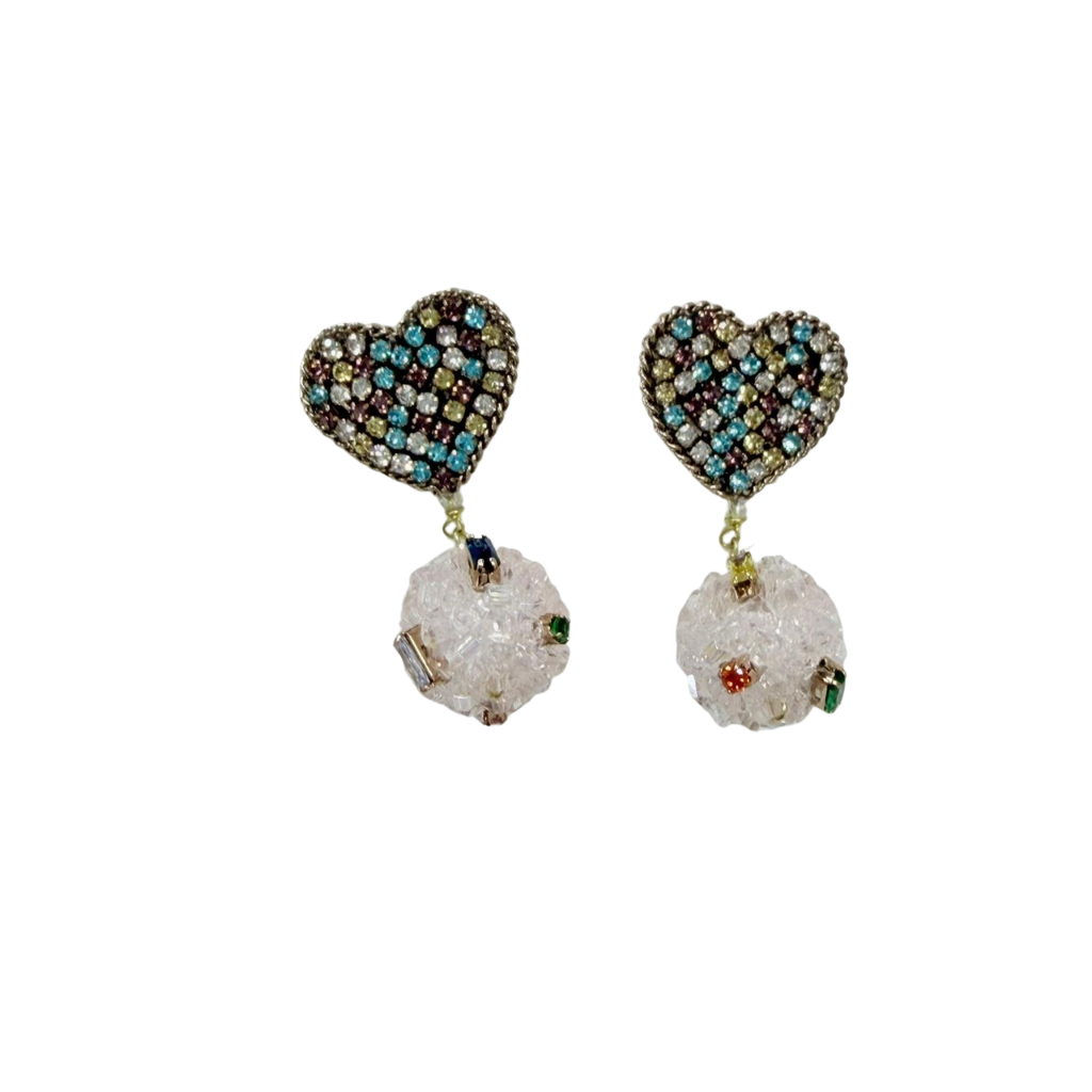 AUS-JJG0322-220 球裝水晶手工耳環 (B4)