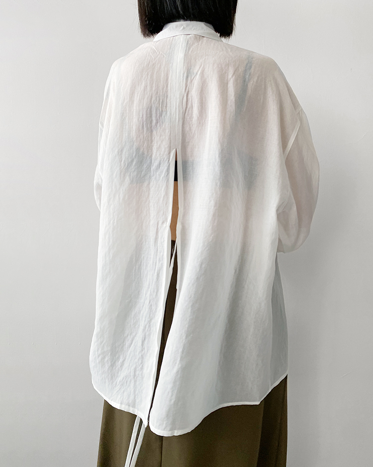 MFT-2879 後綁帶透視襯衫