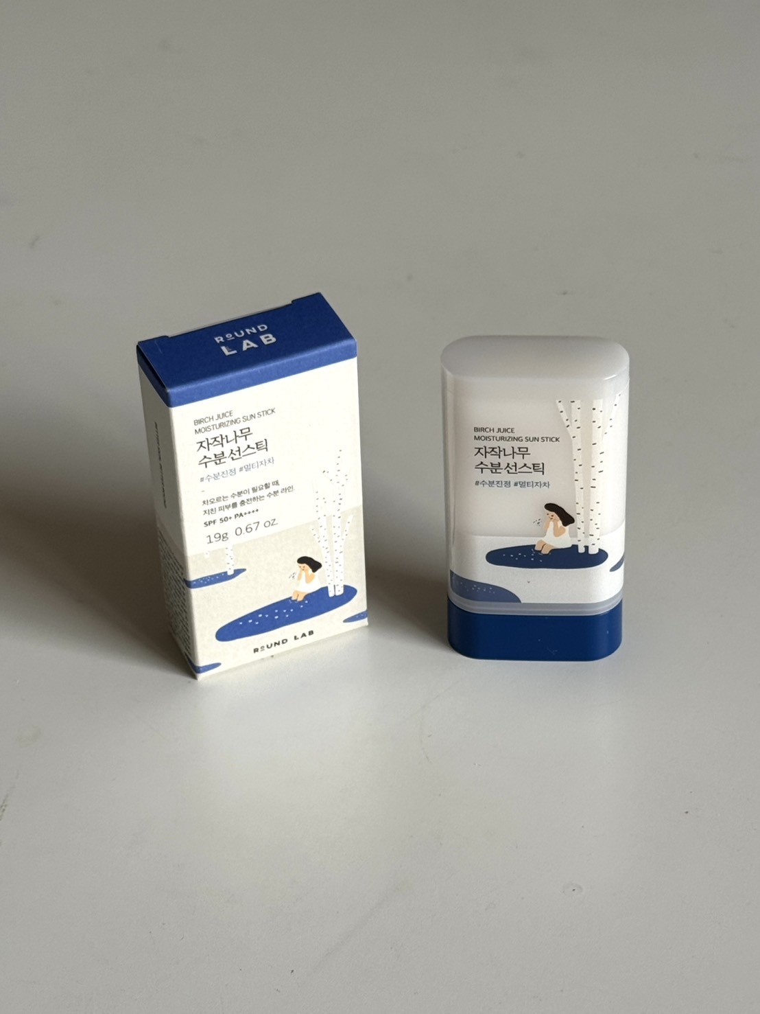 #現貨 ROUND LAB 白樺樹保濕底妝防曬棒 底妝棒 19g