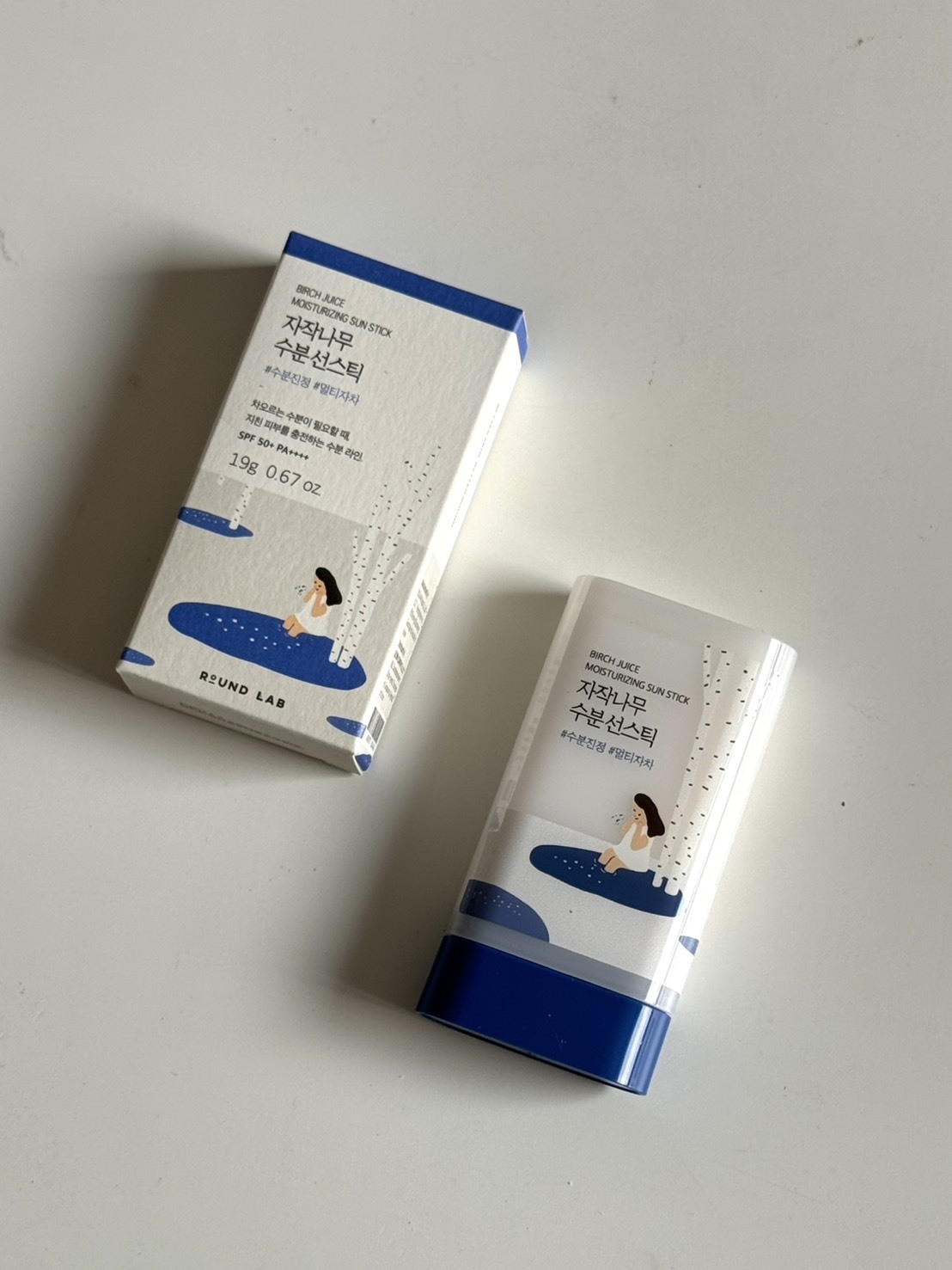 #現貨 ROUND LAB 白樺樹保濕底妝防曬棒 底妝棒 19g