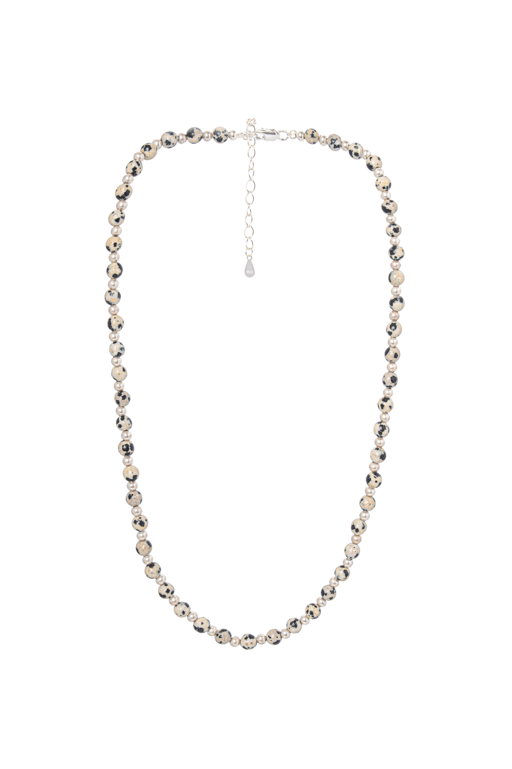 斑點石拼銀珠短頸鏈（預購產品）