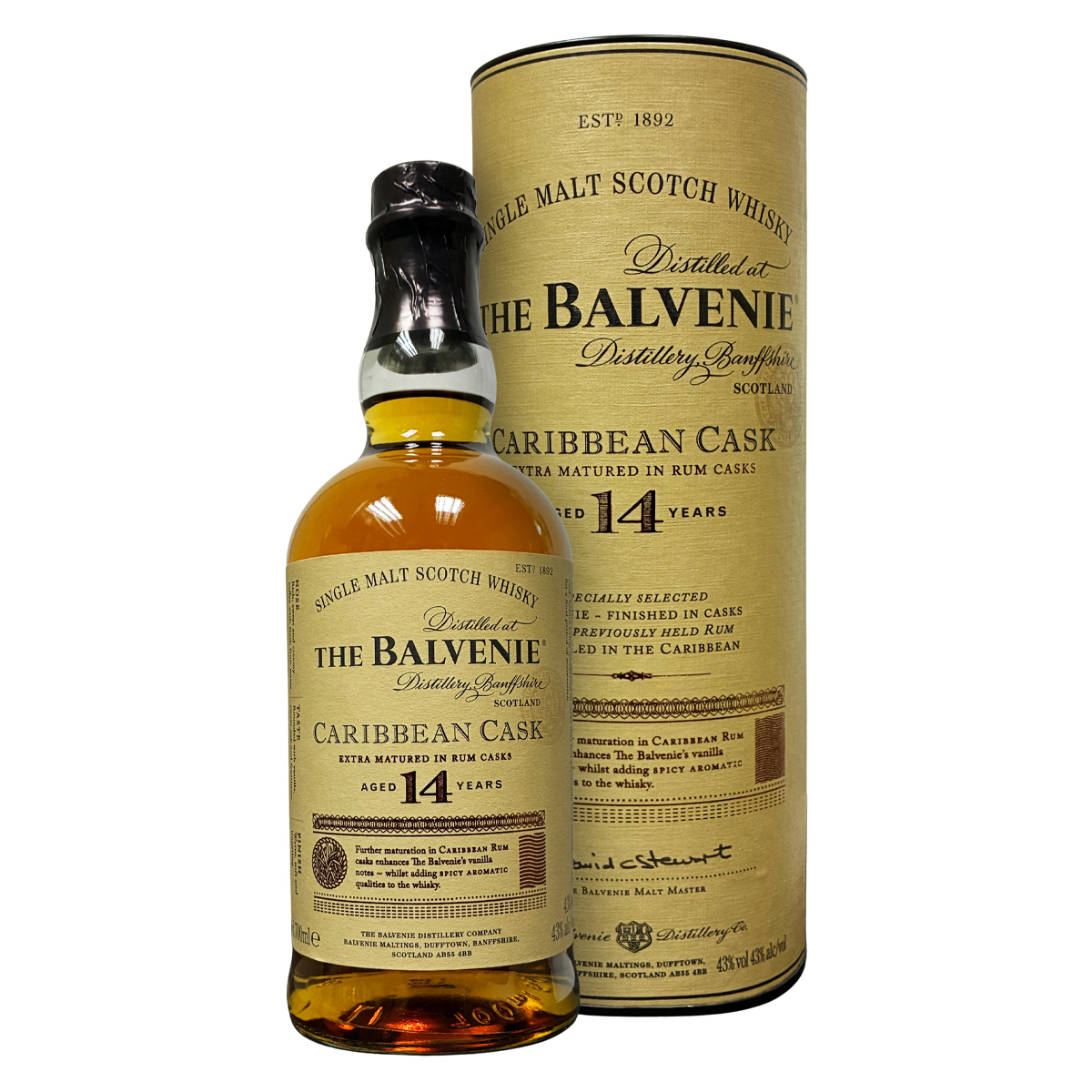 The Balvenie 14 Years Old Caribbean Cask 43%