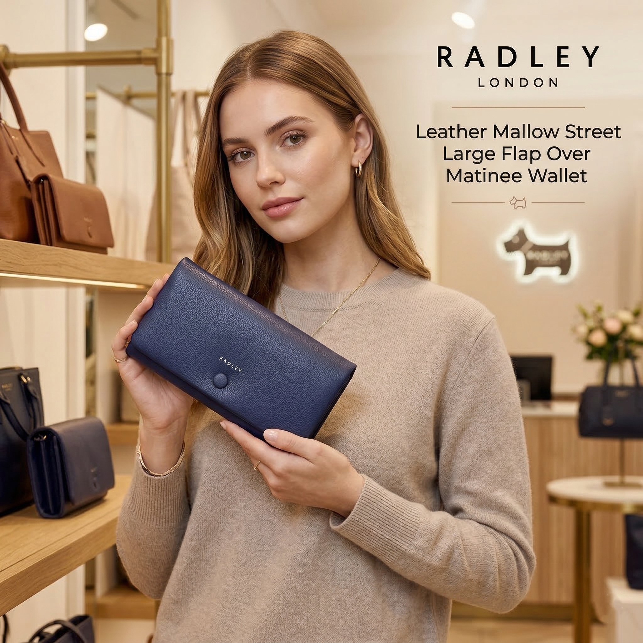 【預購】RADLEY LONDON H031858 Mallow Street 皮革大號翻蓋長夾