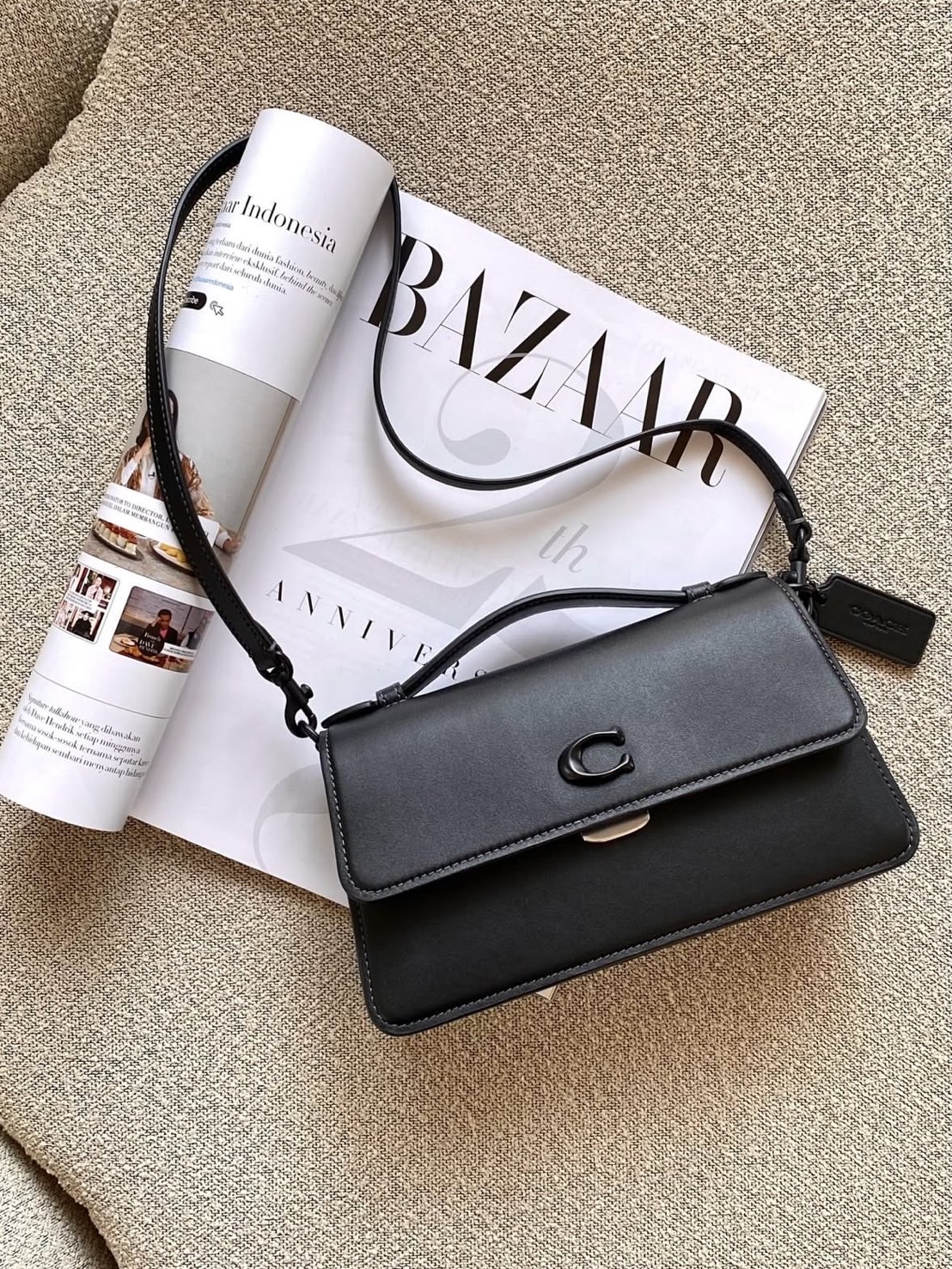 COACH JUNO 23 系列 皮革 梯形 單肩包