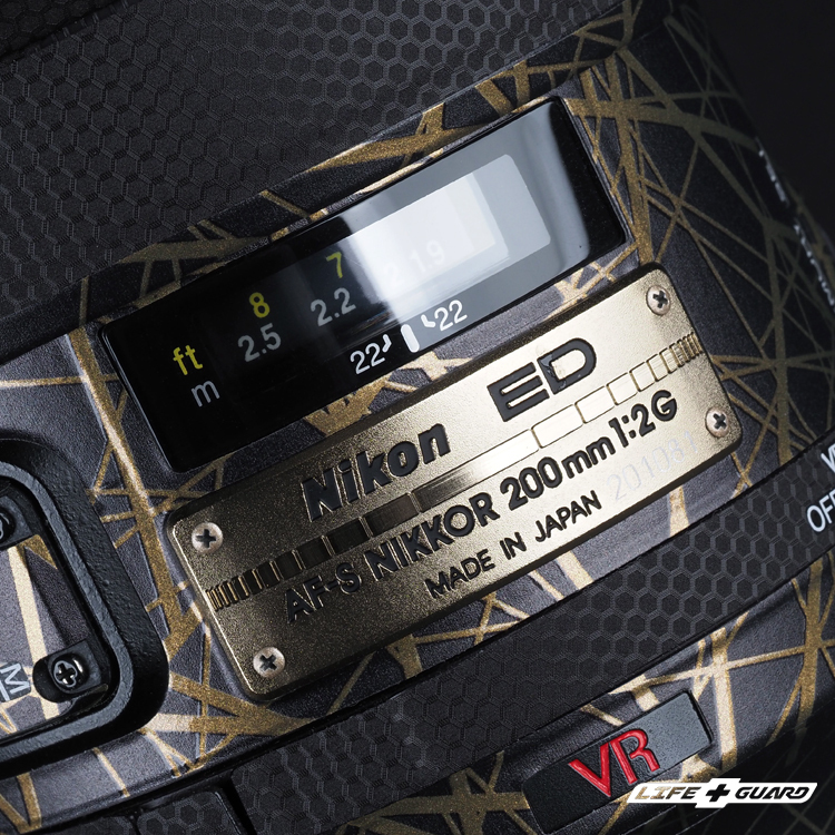 【LIFE+GUARD】Nikon AF-S 200mm F2 G ED VR｜ XCGD交織金｜質感設計