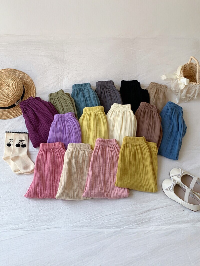 素色棉紗防蚊褲(90-140)