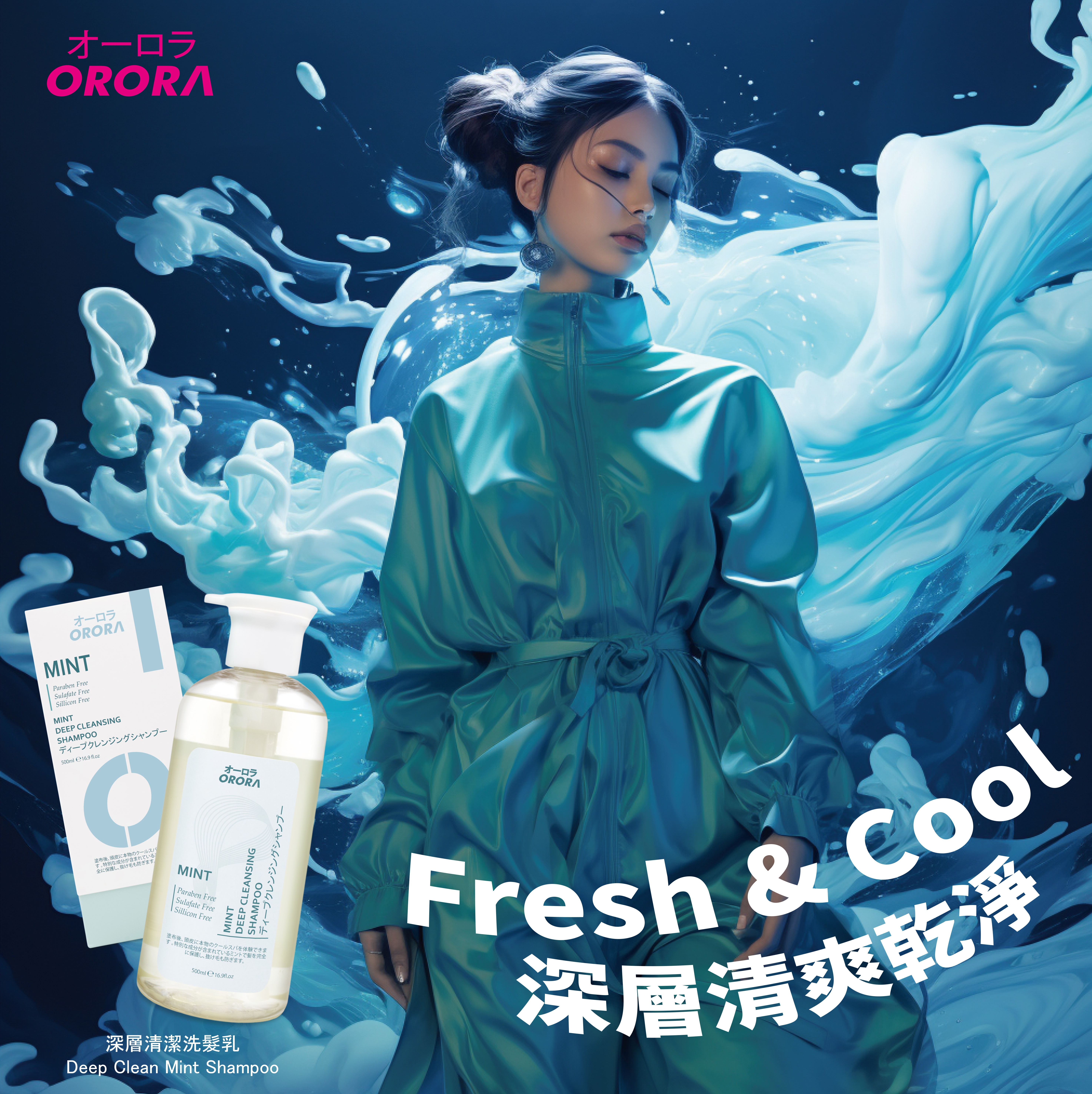(K) 薄荷深層清潔洗髮乳 500ml - 日本ORORA #2704OR