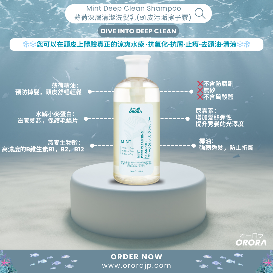 (K) 薄荷深層清潔洗髮乳 500ml - 日本ORORA #2704OR