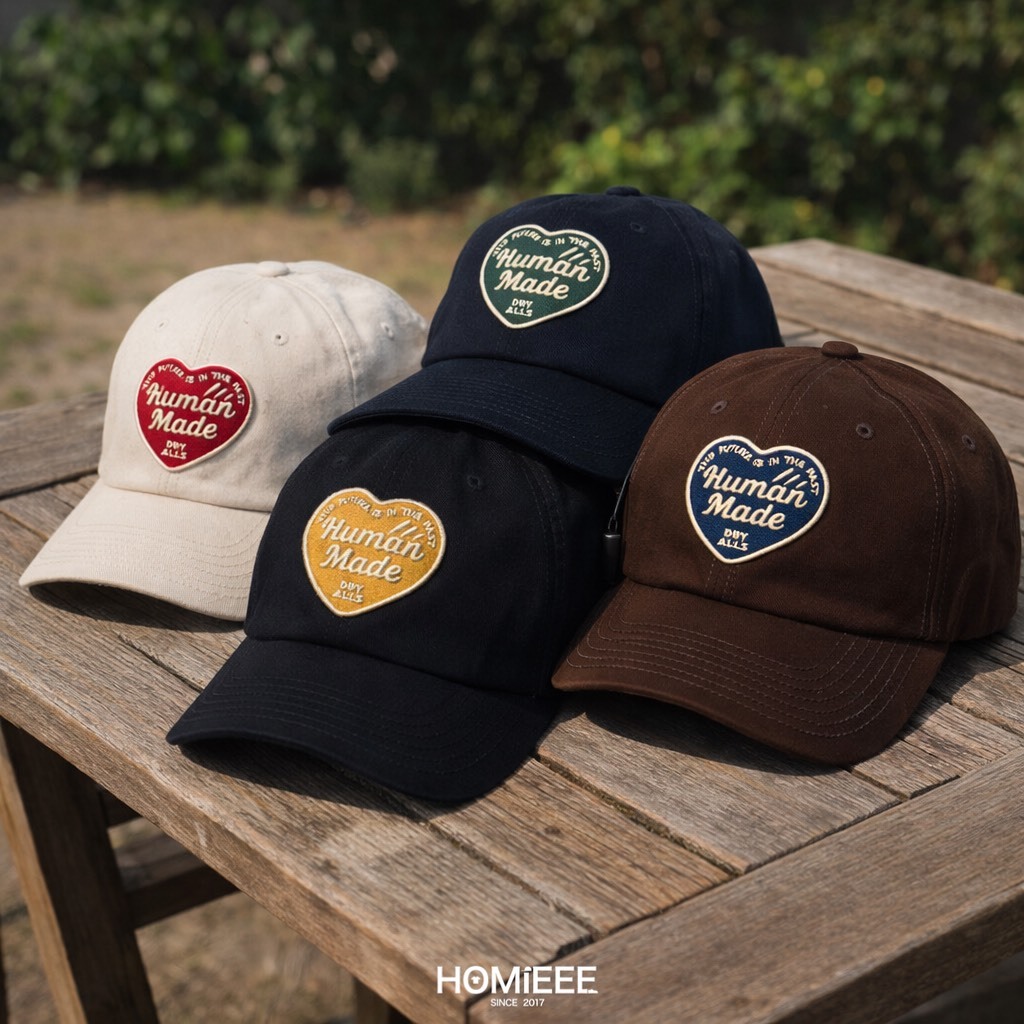 Human Made 6panel Twill Cap 老帽 經典 愛心 四色 [HM31GD018]