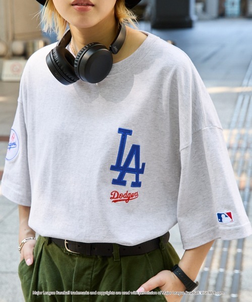 日本🇯🇵連線 MONO-MART x MLB 刺繡隊徽短袖T恤 寬鬆 落肩 oversized 短袖 T恤 9款(任買兩件711免運)/預購