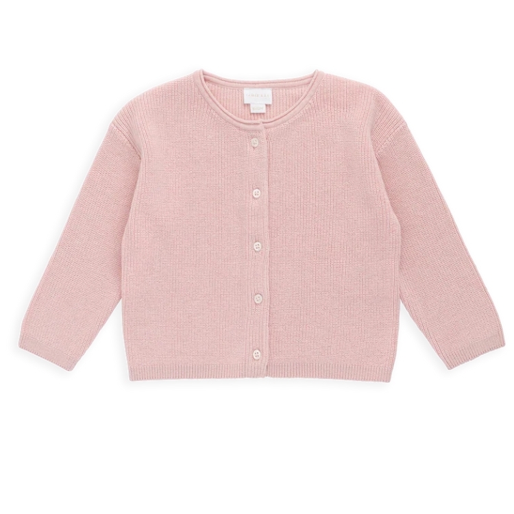 （預購）JAMIEKAY 菱格紋鏤空花瓣領針織外套 Mary Cardigan - Cotton Candy