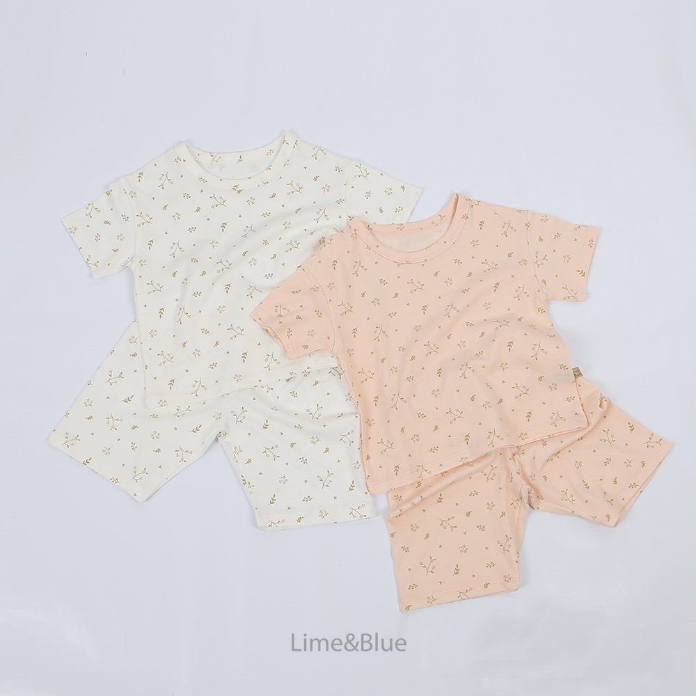 Lime&Blue Butter Floral Set（Kids）