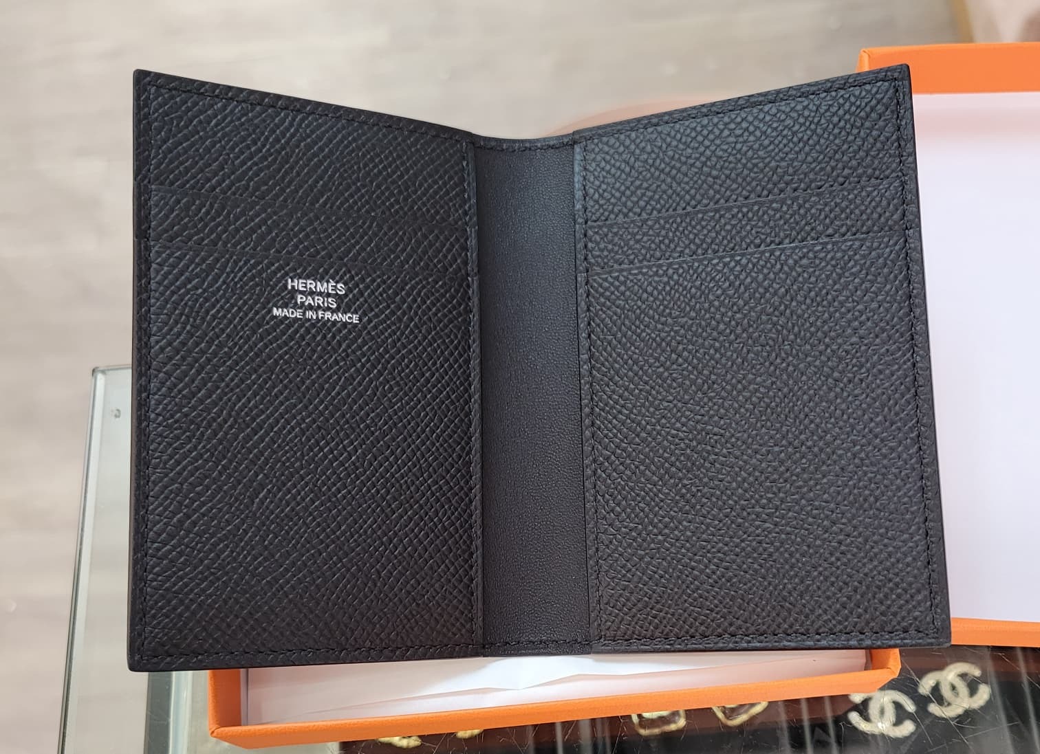 Hermes 對摺卡包 MC² Euclide  card holder黑