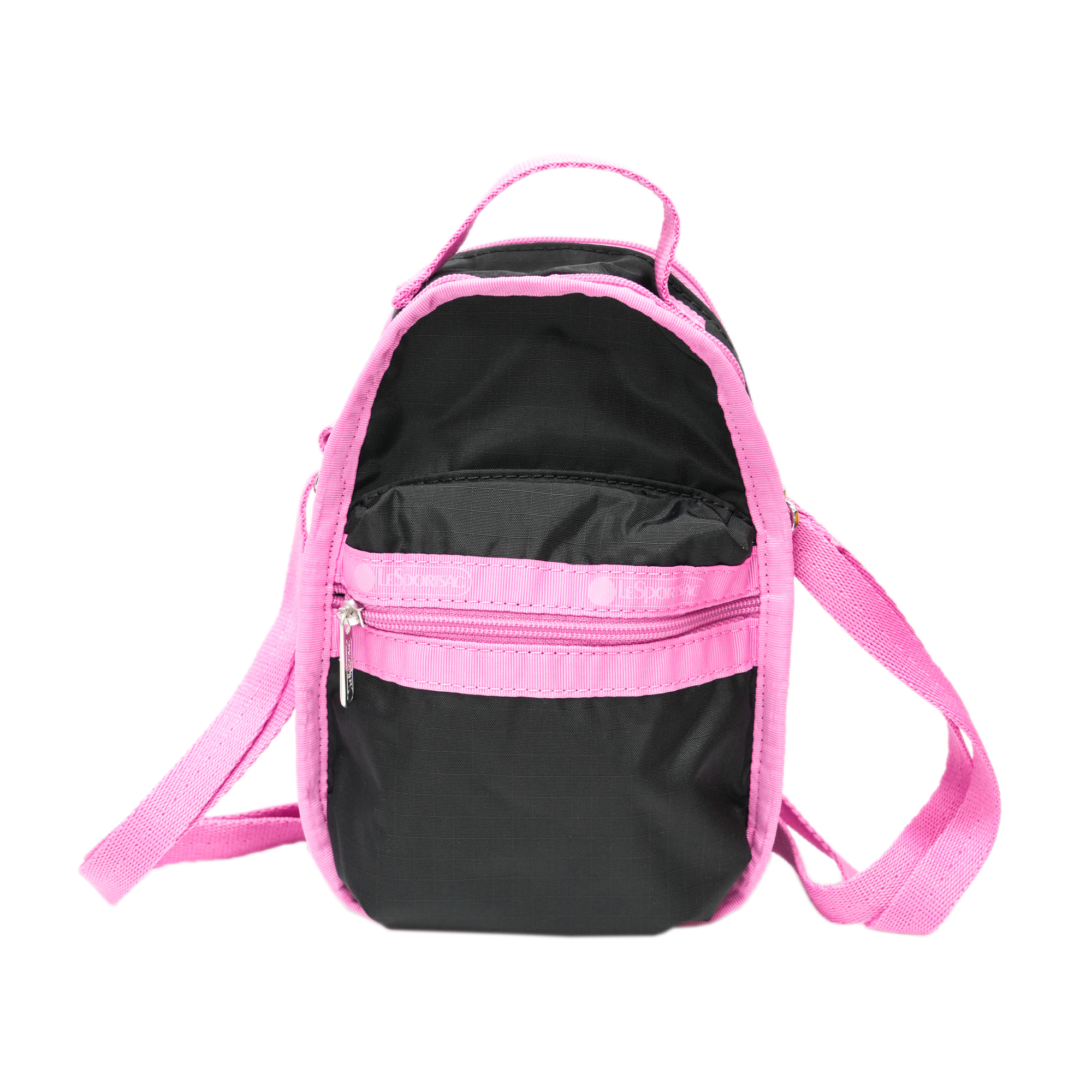 迷你肩背包 (RECYCLED BLACK W/PINK)