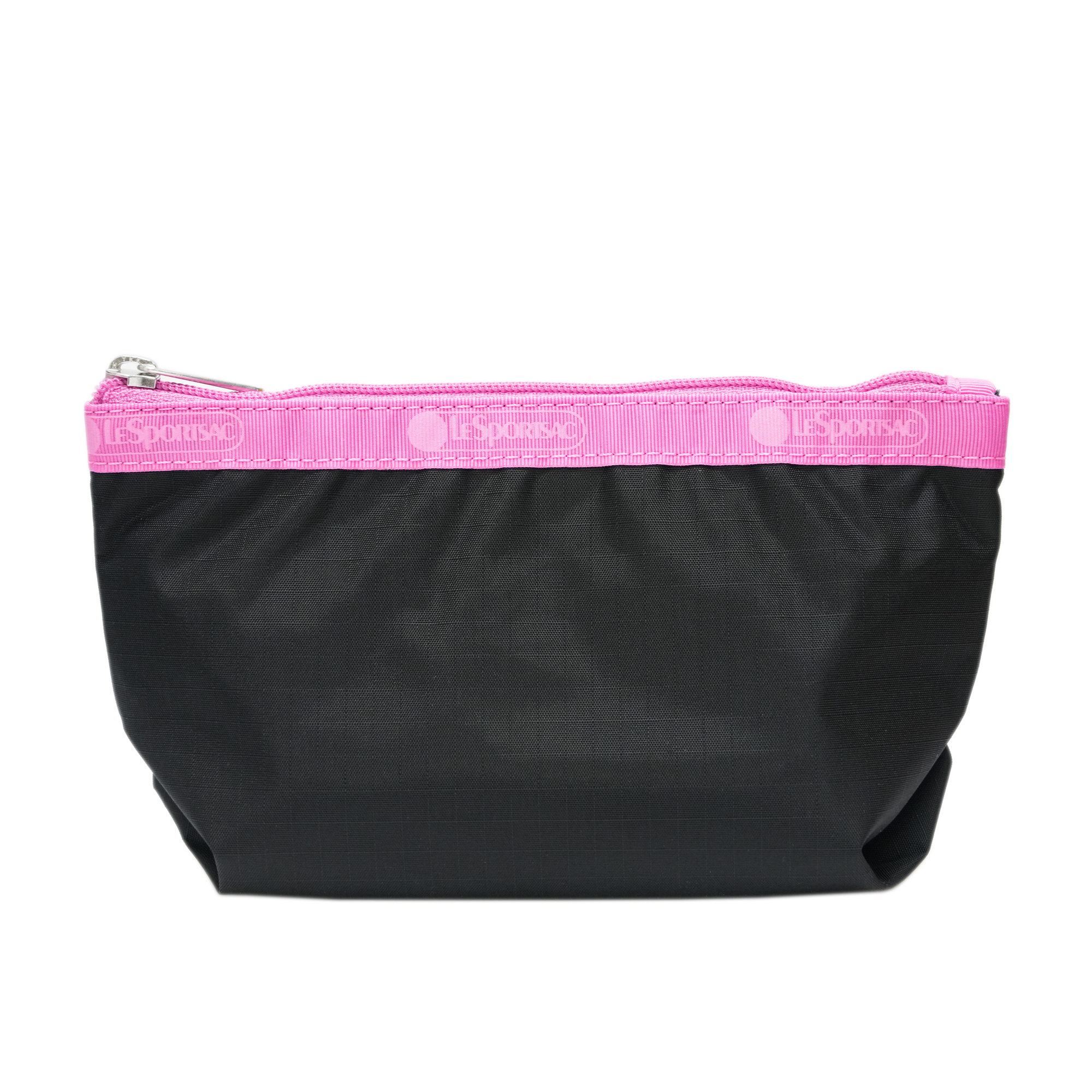 小梯形化妝包 (RECYCLED BLACK W/PINK)