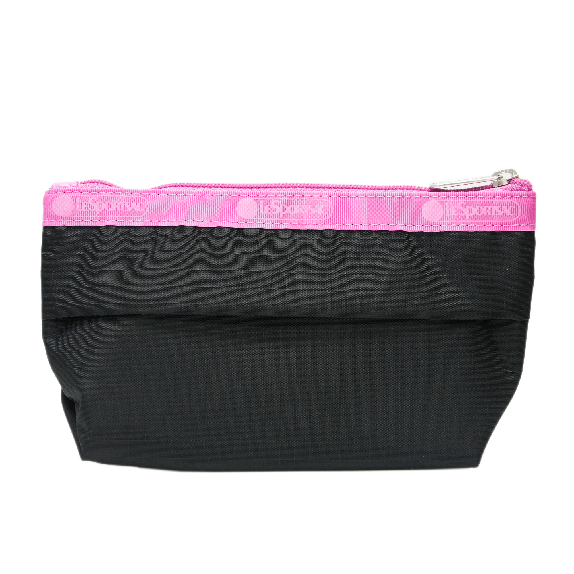 小梯形化妝包 (RECYCLED BLACK W/PINK)