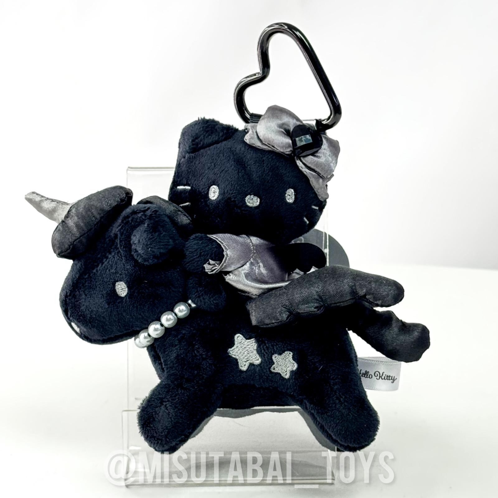 Sanrio Hello Kitty Black Pegasus Plush Keychain