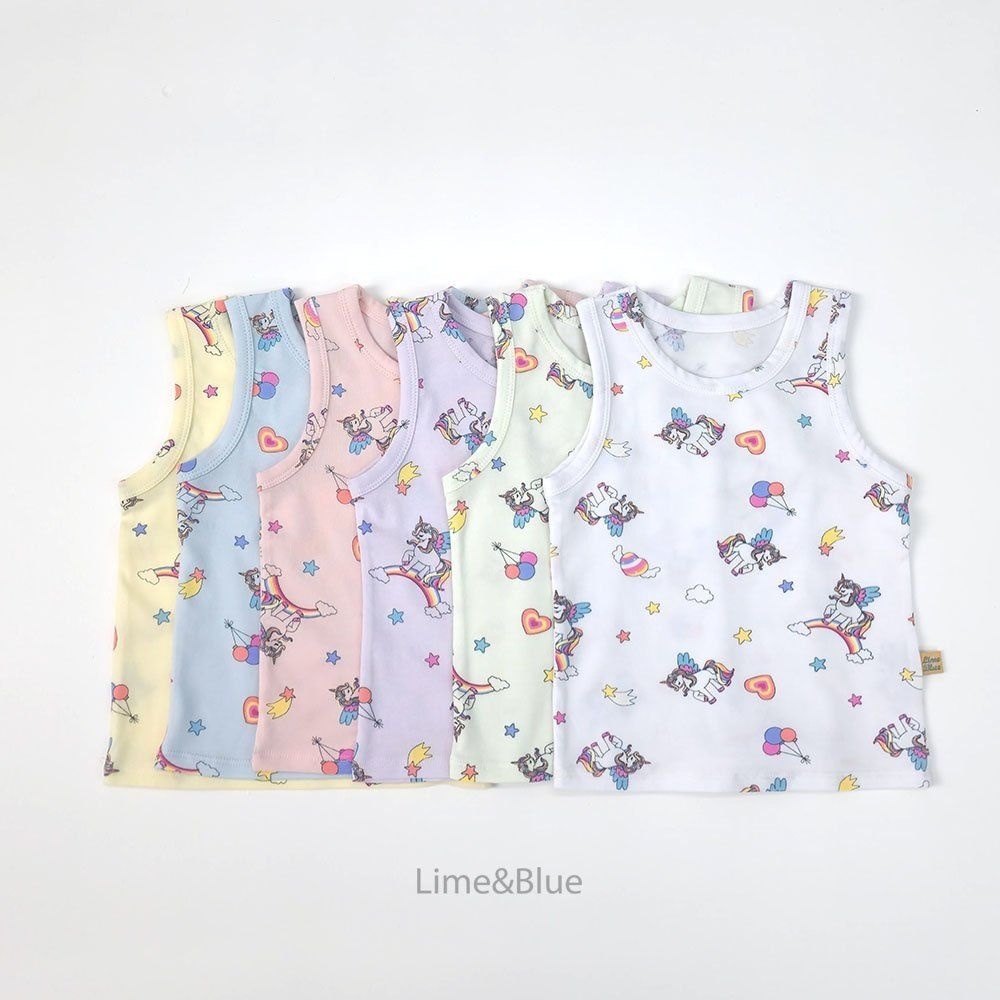 Lime&Blue Stella Unicorn Vest Set