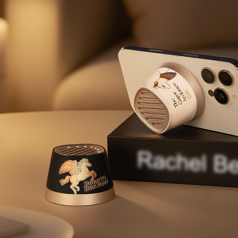 大英博物館｜安德森貓系列｜迷你磁吸手機支架藍牙音響-白色