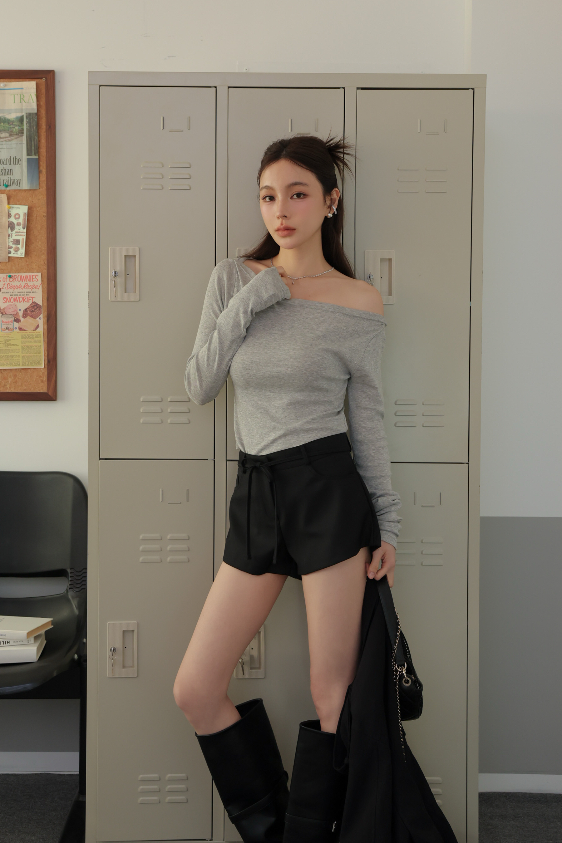 船型領棉質上衣 HA20