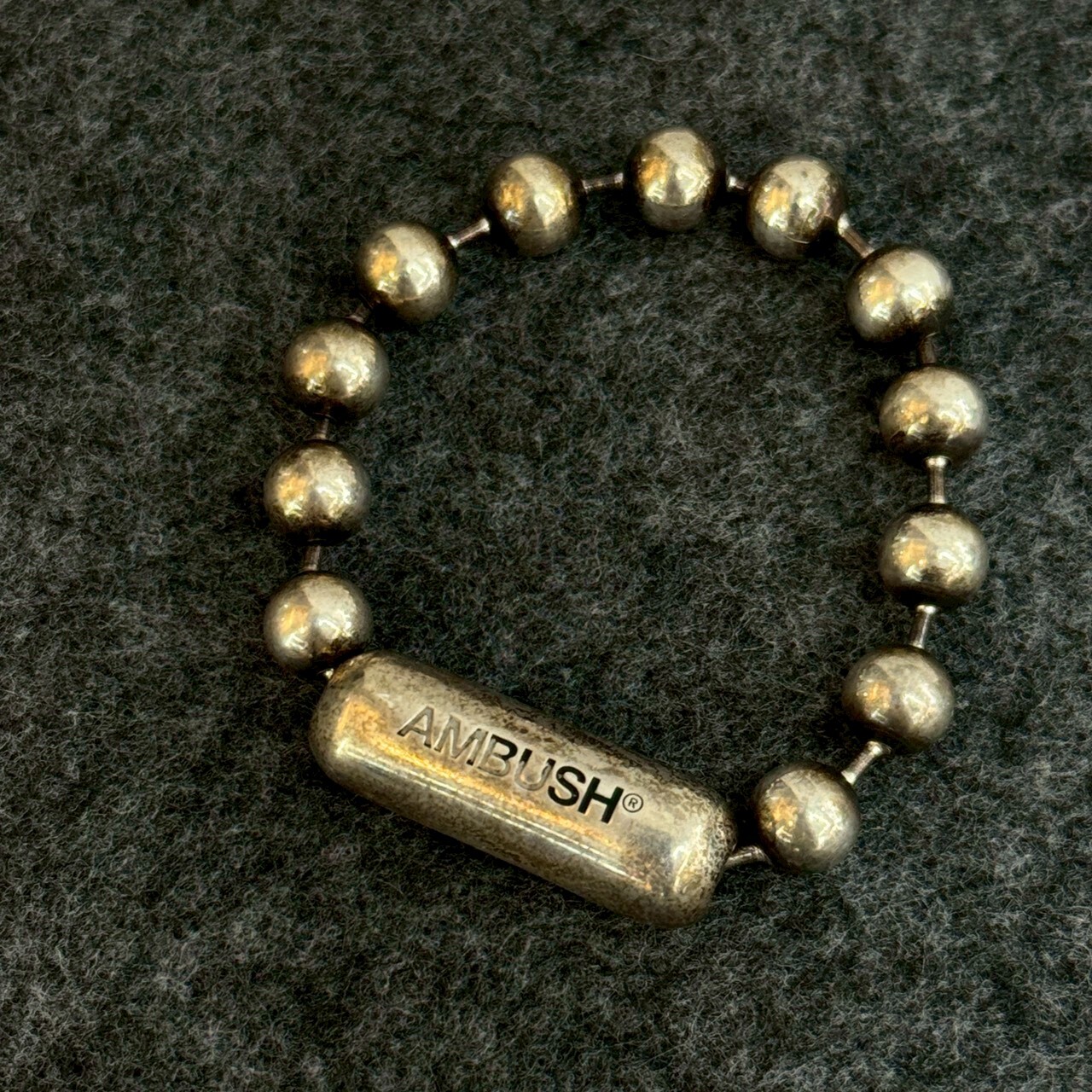 AMBUSH Ball Chain Bracelet Silver
