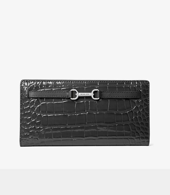 [S] MICHAEL KORS BLACK 35F5S2ZE3A CARSON LG SNAP WALLET, 197853813670 (SMK1389)