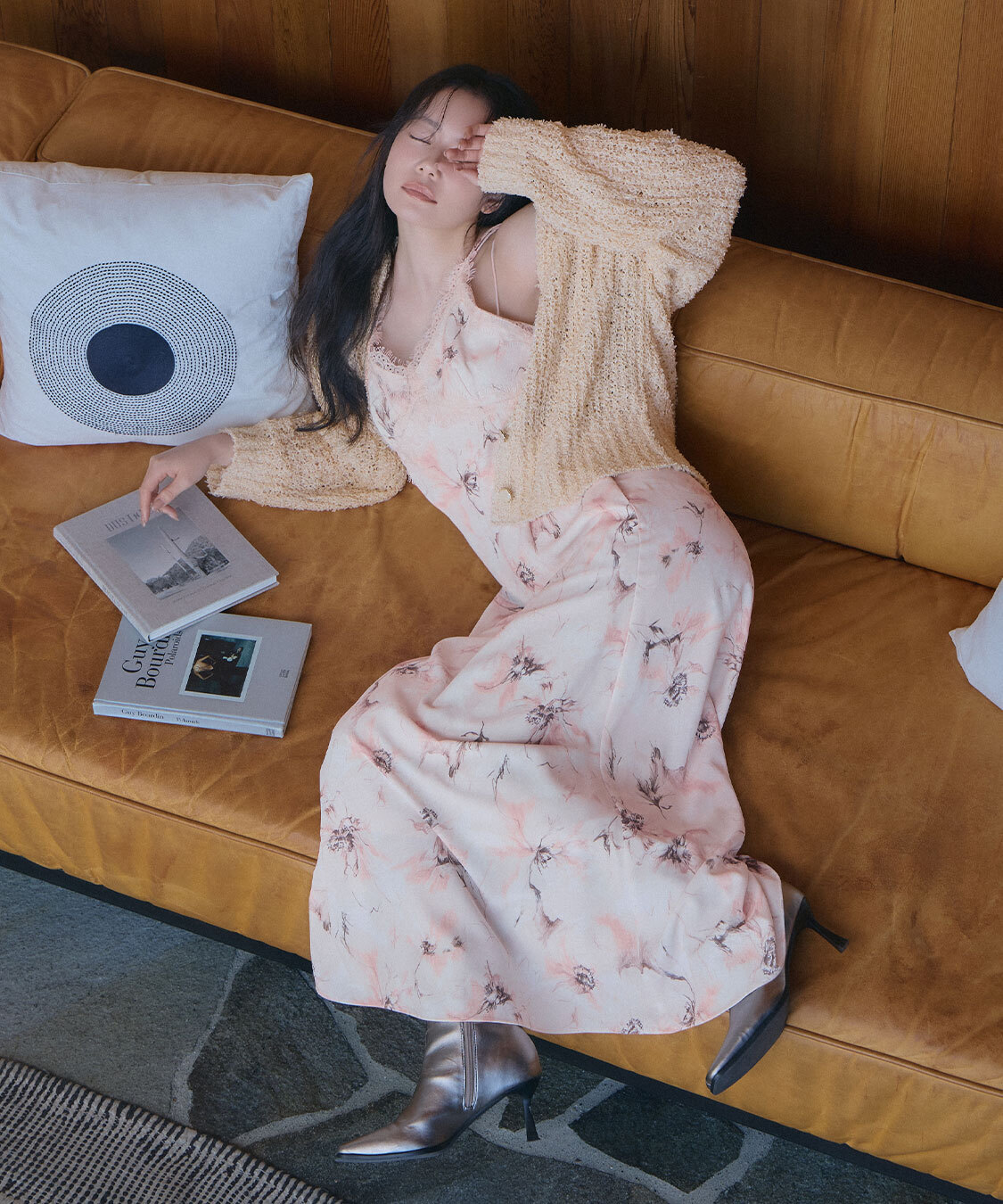 [預購] COCO DEAL 花卉印花蕾絲邊吊帶洋裝