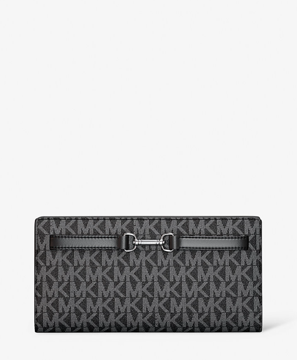 [S] MICHAEL KORS BLACK 35S5S2ZE3B CARSON LG SNAP WALLET, 197853433090 (SMK1380)