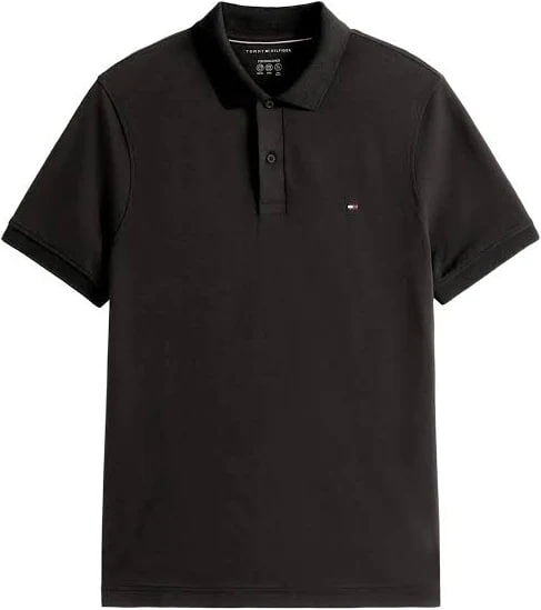 [S] TOMMY HILFIGER ESSENTIAL POLO SHIRT,BLACK, 76J3012-002 (STH648)