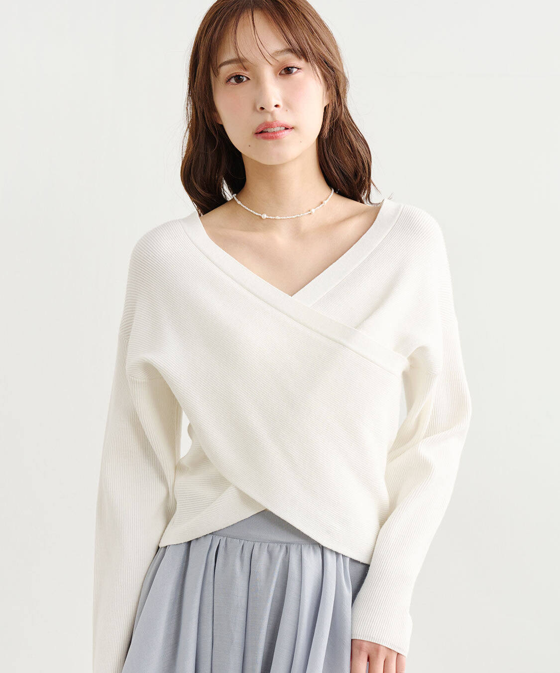 [預購] COCO DEAL 前後兩穿交叉綁帶式針織衫