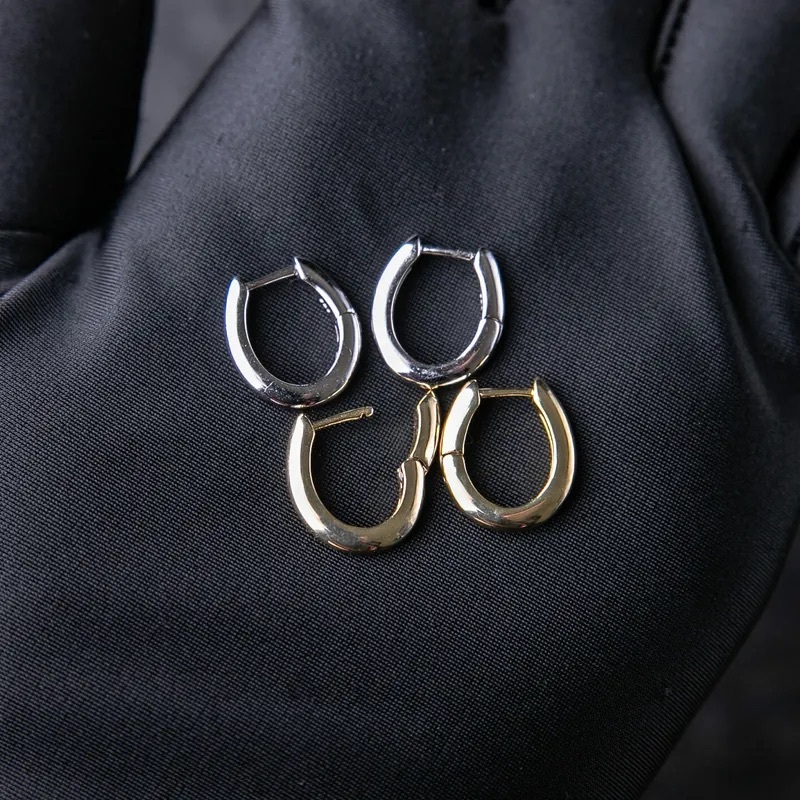 代購-925純銀光面圓圈耳環