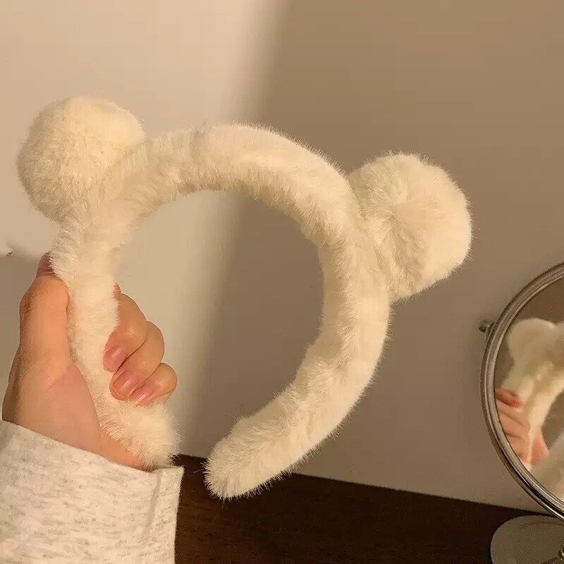 H273毛絨小熊髮箍