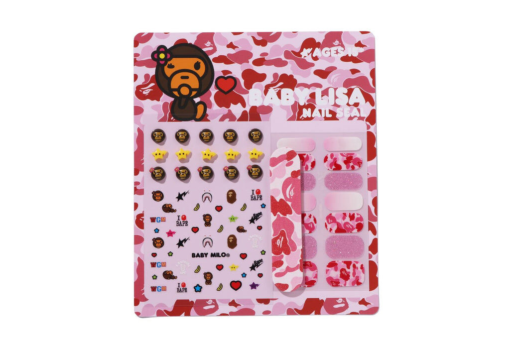 2026SS A BATHING APE BAPE BABY LISA NAIL SEAL SET 迷彩 指甲貼 假指甲 2色 現貨 2M20282312
