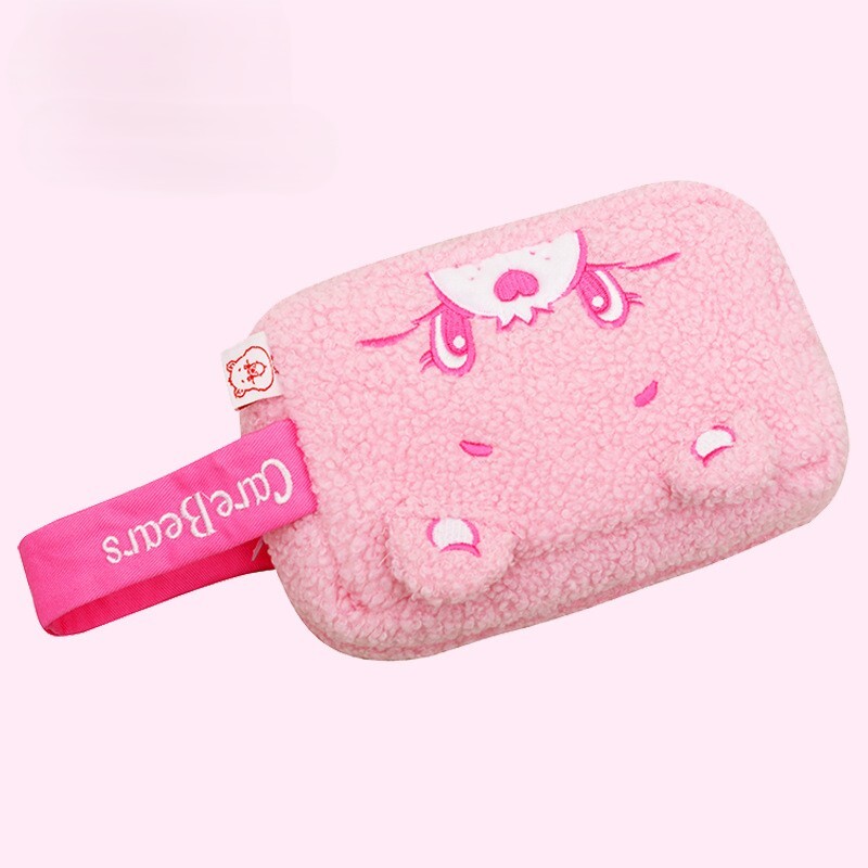 《6640》carebears毛絨手提化妝包