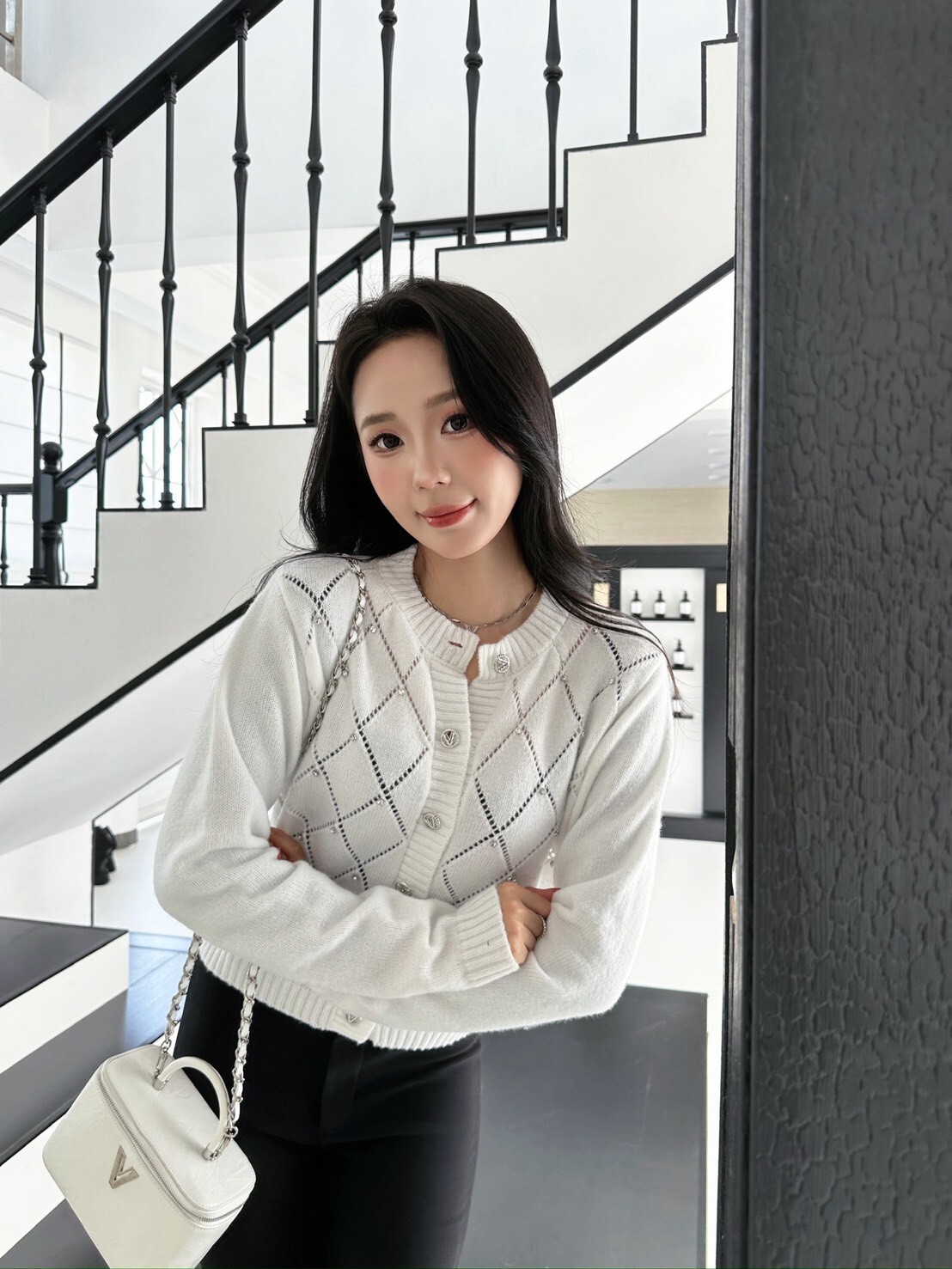 初雪’The First Snow—白色針織外套