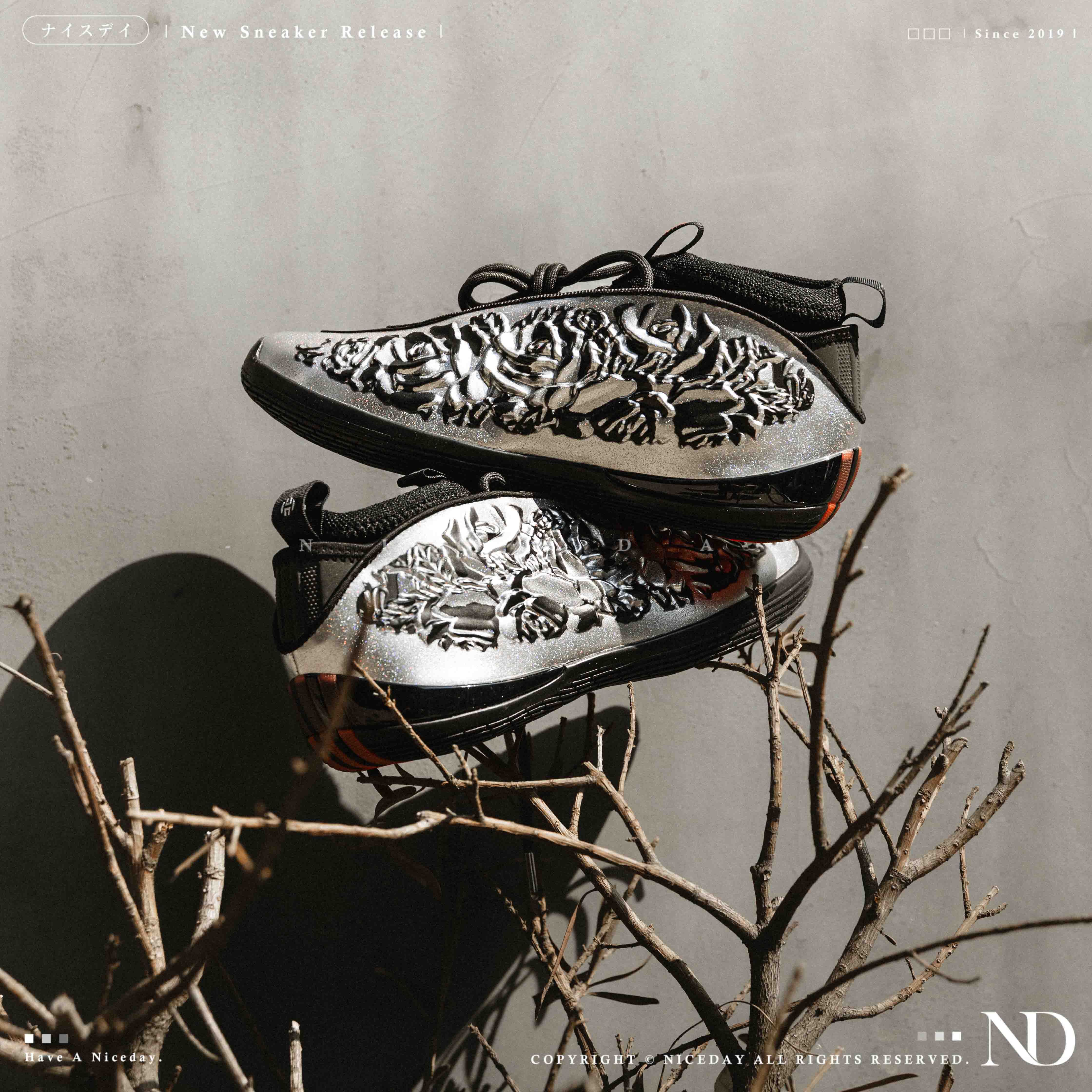 NICEDAY 代購 Willy Chavarria x Adidas Harden Vol.10 銀黑 浮雕 銀 金屬銀 聯名 雕刻 KJ2032