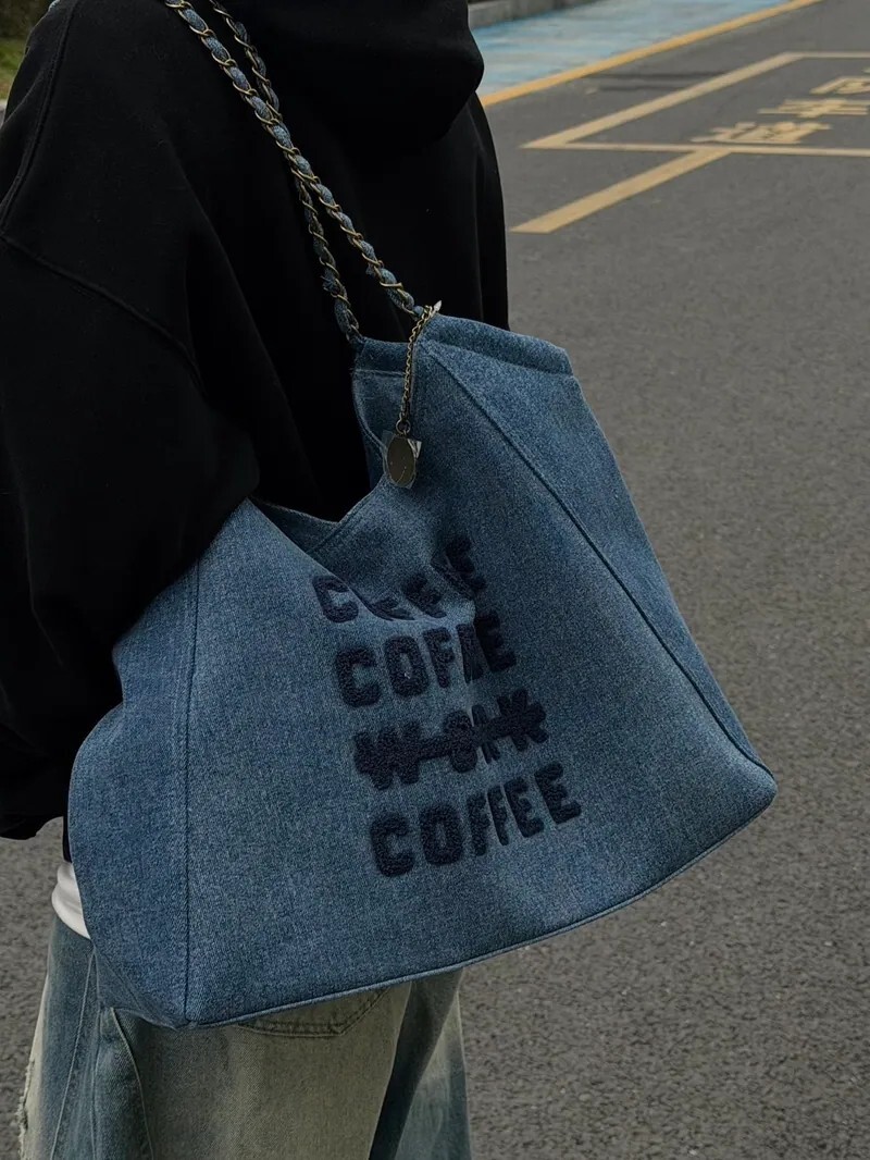 <限量開賣🤩> Starbucks 星巴克 COFFEE WORK 丹寧鏈條托特包