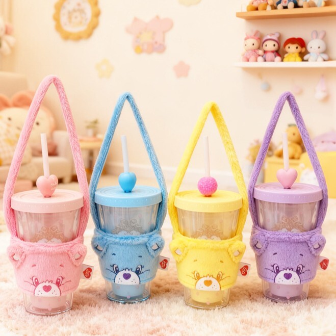 《6641》carebears毛絨手提杯套