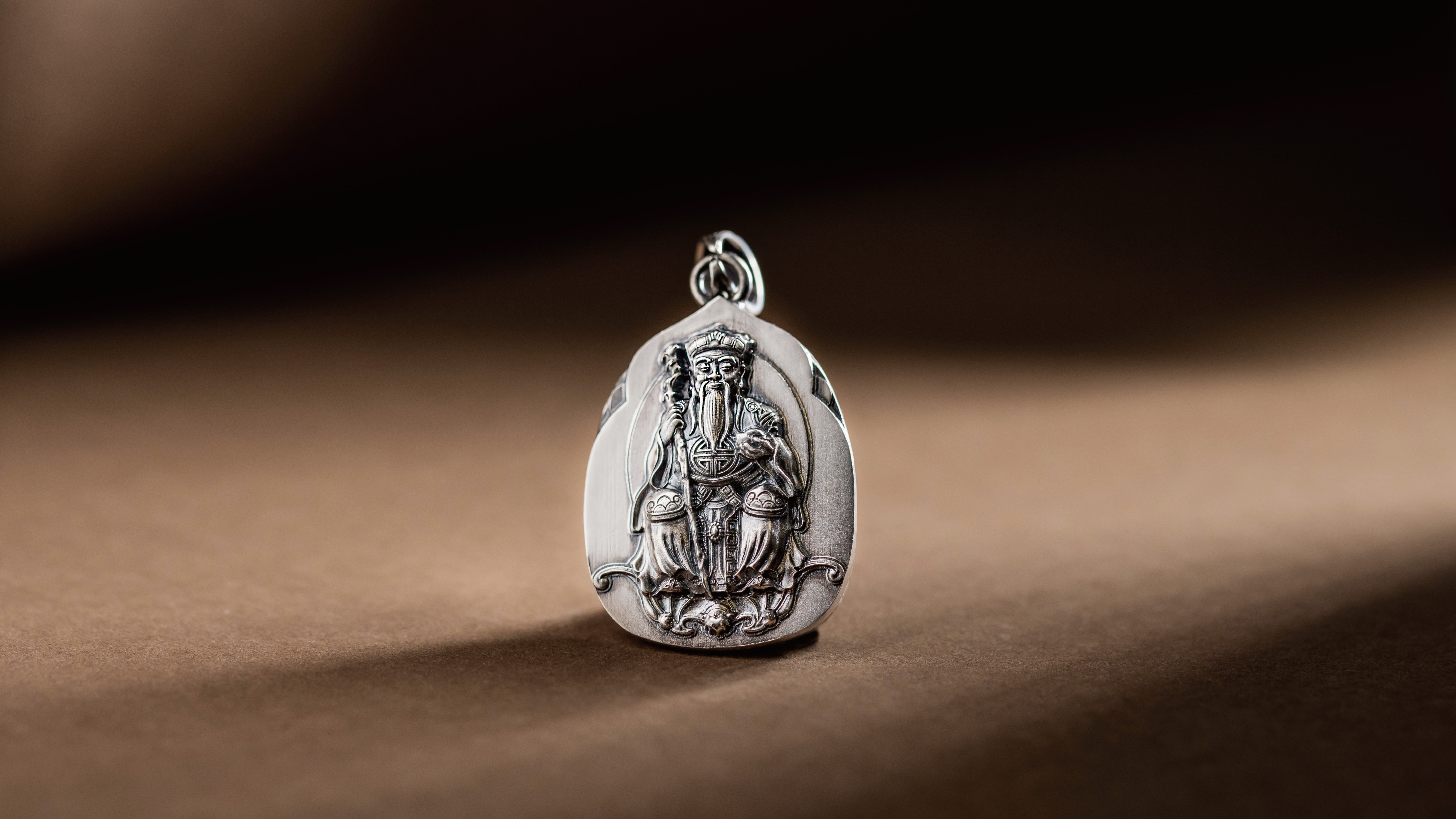 福德正神土地公的純銀神牌吊墜